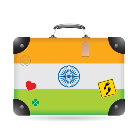India flag on bagのイラスト素材