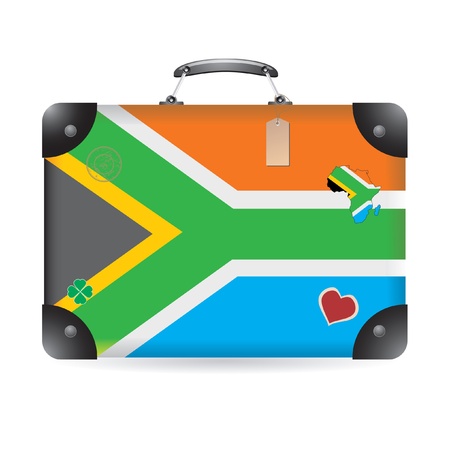 South Africa flag on bagのイラスト素材