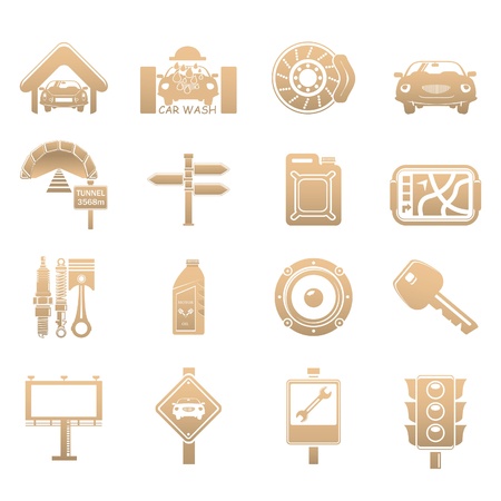 cars iconsのイラスト素材