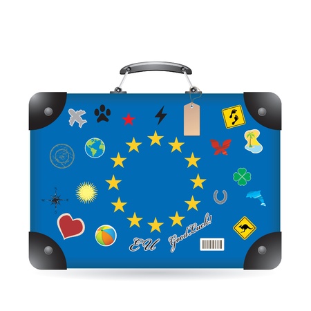 Europa flag on bagのイラスト素材