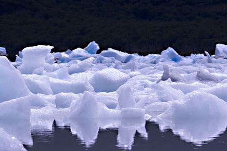 Ice in Lake Onelli South America