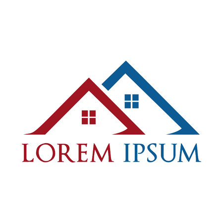 Real estate logo. Property and Construction Logo design. Home logo. Property logo. House service logo.のイラスト素材