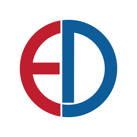 ED letters business company vector logo design.のイラスト素材