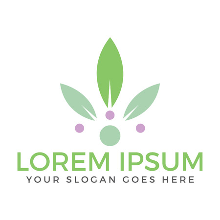 Green leaves and health care vector design. Spa and wellness vector design.のイラスト素材