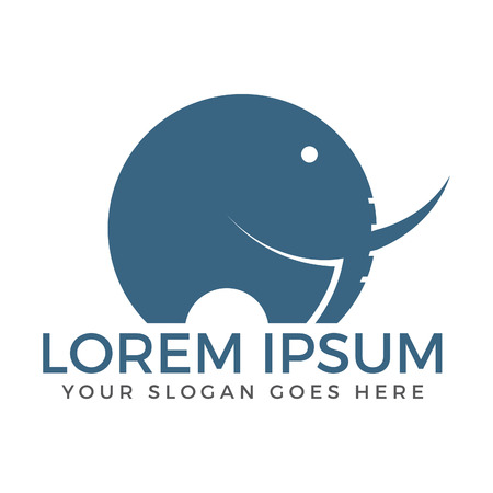 Elephant vector logo design.のイラスト素材