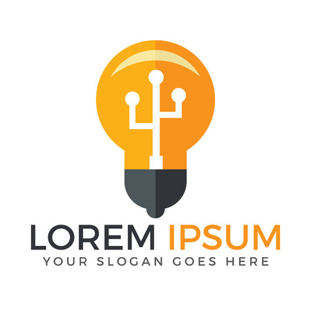 Light bulb logo design. Business idea concept.のイラスト素材