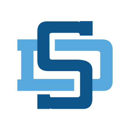 Letter S and D or D and S  vector logo design.のイラスト素材