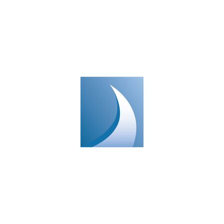 Water wave logo design template.のイラスト素材