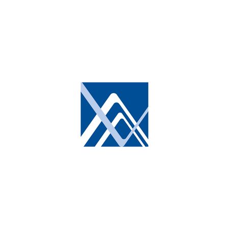 AV VA A V initial based letter icon geometric logo. Technology business identity concept. Creative corporate template.のイラスト素材