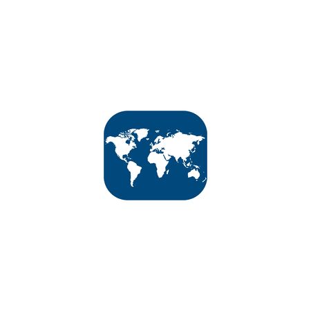 World map logo. Creative travel logo design.のイラスト素材
