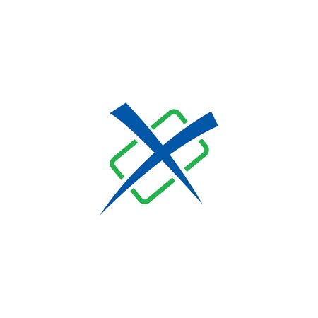 Initial letter X and box vector logo design.のイラスト素材
