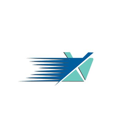 Letter X mail logo design. Color mail logo design. Mail company logo concept.のイラスト素材