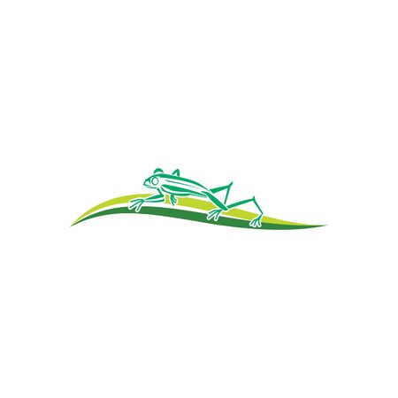 Vector of frog design on white background. Amphibian. Animal. Frog logo or Icon.のイラスト素材
