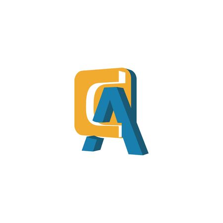 Creative Abstract Letter CA Logo Design.のイラスト素材