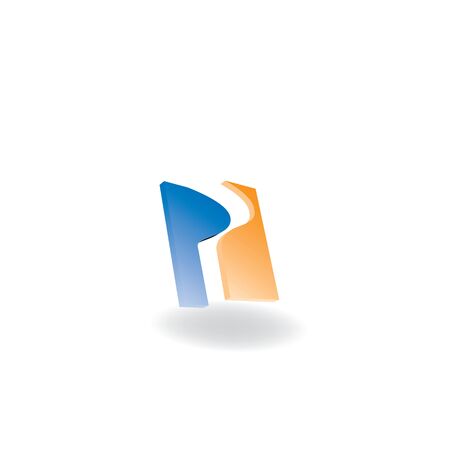 P Letter 3D Vector Logo Design.のイラスト素材
