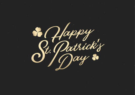 St Patrick's Day elegant lettering. Vector Illustrationのイラスト素材
