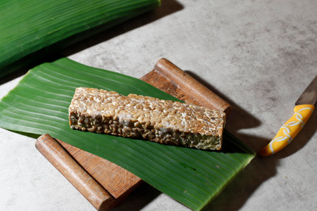 Tempeh Semangit or Tempe Bosok, Ingredient Making Sambal Tumpang Kediri. Tempe Busuk is Rotten...