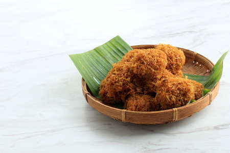 Grubi or Kremes Ubi, Traditional Snack Made from Shredded Sweet Potato and Palm Sugar, Traditional...