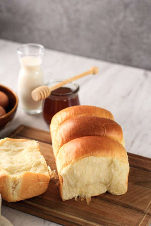 Japanese Hokkaido White Bread, Copy Space for Text