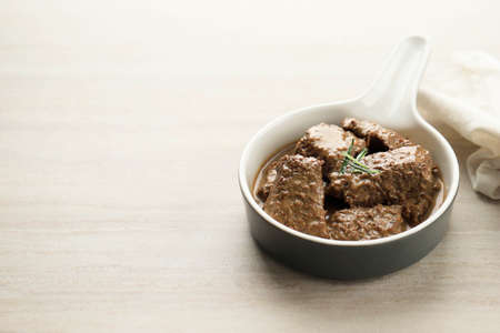 Daging Kelem, Indonesian Traditional Sweet Beef Stew from Central Java, Taste Sweet and Savory. Copy Space for Textの写真素材