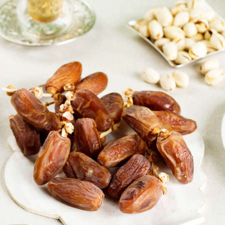 Close Dried Date Fruit for Ramadan Breaking the Fast