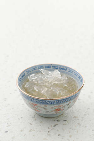Nest Swiftlet, Raw Edible Bird Nest Material Soup. Edible Nest Soup is Popular at Hong Kong, Taiwan,...