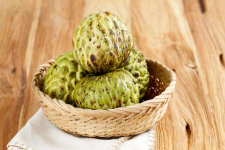 Buah Srikaya. The Sugar Apple or Sweetsop, Annona squamosa. Also Known as Custard Apple