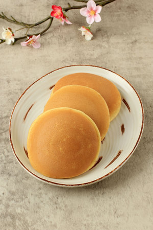 Dorayaki, Japanese Double Pancake with Red Bean Jamの写真素材