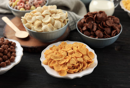 Various Cereal Flakes for Breakfast, Corn Flakes, Coco Crunchy, White Choco Crunchy, Chocolate Ball,...