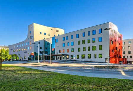 Pauls Stradins Clinical University hospital (Stradina slimnica) modern corpus block A, Riga, Latviaのeditorial素材