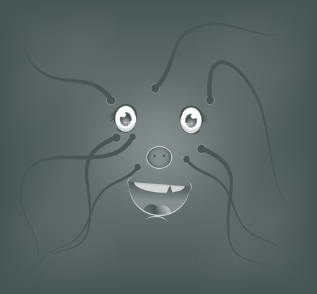 Vector face and seeの写真素材