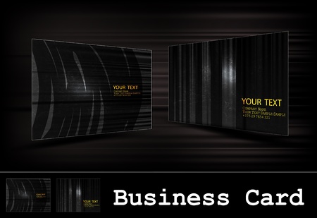 black business card setのイラスト素材