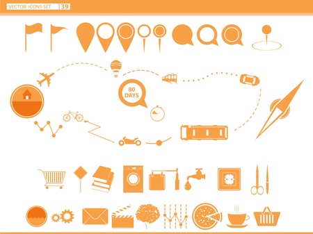 set icons modes of transport  navigation のイラスト素材