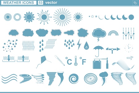 collection web icons. weather and tornadoのイラスト素材
