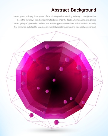 abstract gem and blue iceのイラスト素材