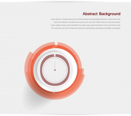 Vector abstract background. Gray Circles and clockのイラスト素材