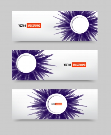 Vector flower set banner . brochure templateのイラスト素材