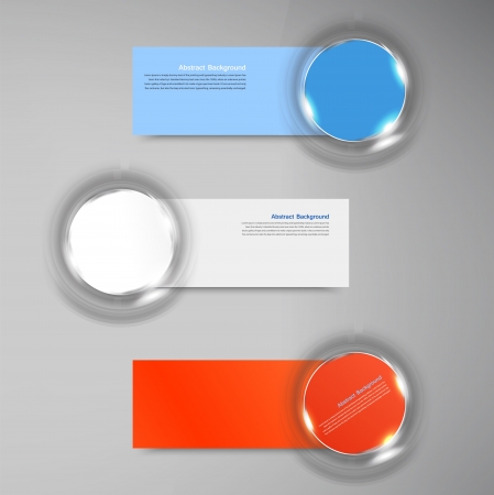 Vector banner background. White circle and setのイラスト素材