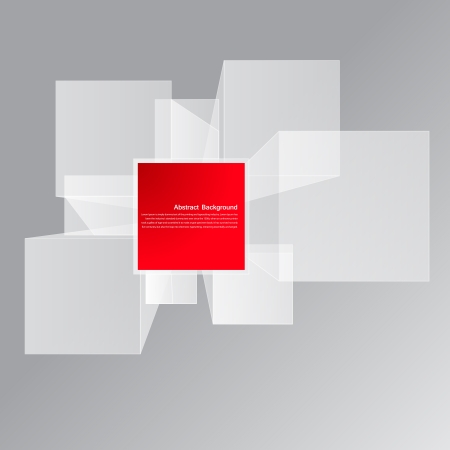 Vector abstract background. Square and 3d objectのイラスト素材
