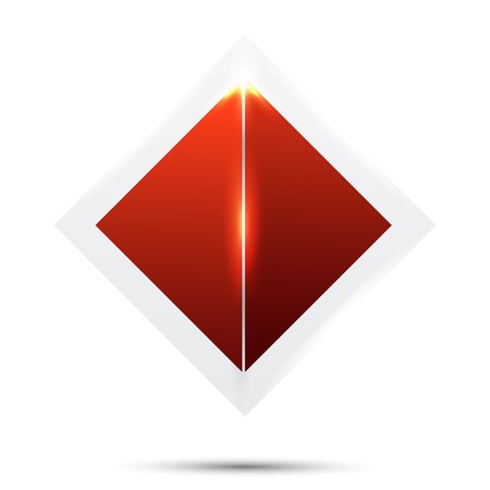 Vector abstract background.Red and card geometric bannerのイラスト素材