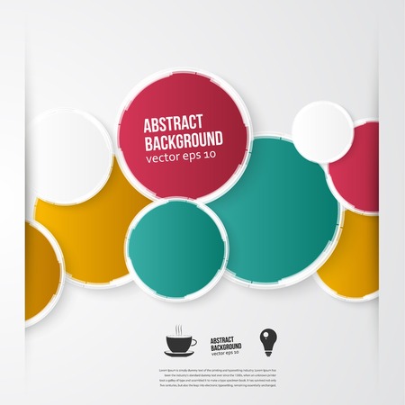 Vector color circles. Abstract background for designのイラスト素材