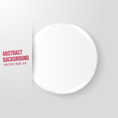 Vector white circle. Abstract background for designのイラスト素材