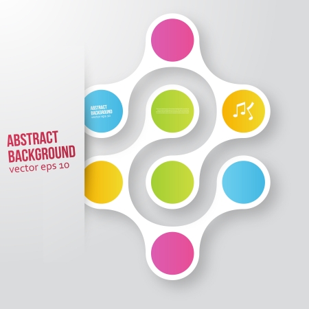 Vector color circles.  infographic Color and moleculeのイラスト素材