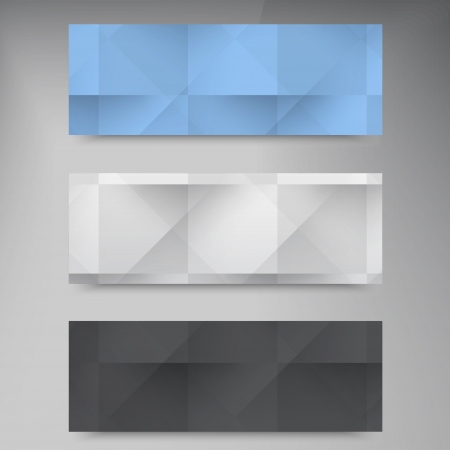 Vector banners and squares. Color and setのイラスト素材