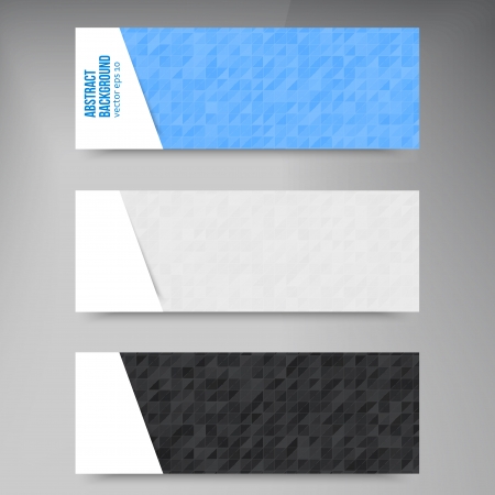 Abstract banners. triangle white and blueのイラスト素材