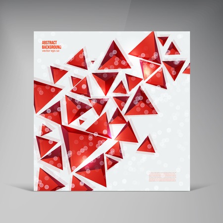 Vector triangle. Abstract background card and shadowのイラスト素材