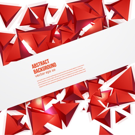 Vector triangle. Abstract background card and shadowのイラスト素材