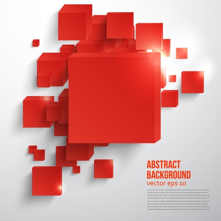 Abstract card and red. 3dのイラスト素材