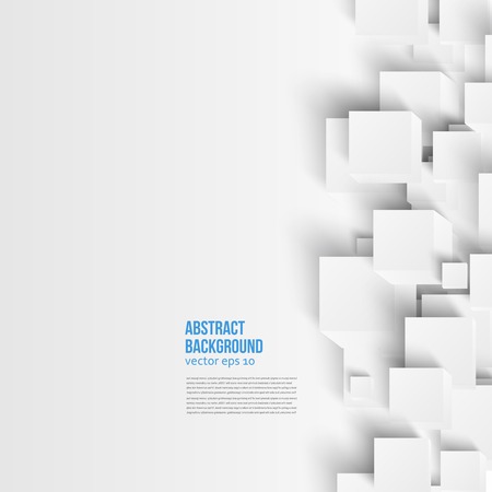 Vector  square. Abstract background card and blue. 3dのイラスト素材