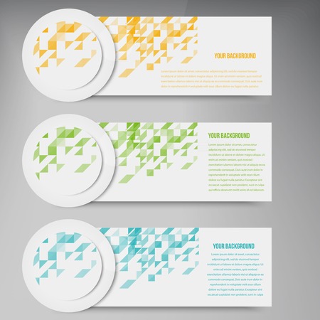 Vector abstract circles template banner. web designのイラスト素材